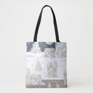 Tote Bag Village de Noël Vacances d'hiver Shopping
