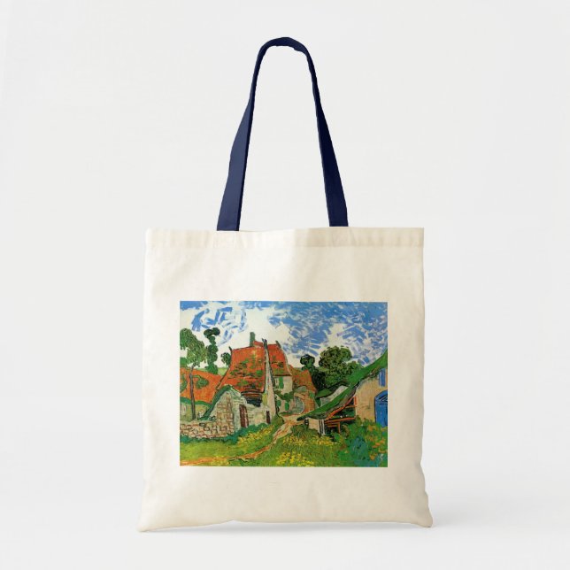 Tote Bag Village Street par Vincent van Gogh (Devant)