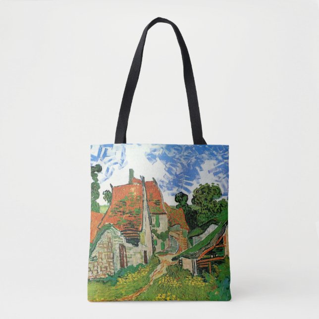 Tote Bag Village Street par Vincent van Gogh (Devant)