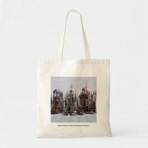 Tote Bag Ville de fantasy futuriste Art de la skyline de sc