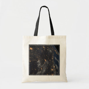 Tote Bag Ville Lumière La Nuit Sur La Planète Terre