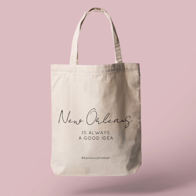 Tote Bag Ville Personnalisée Bonne Idée Script moderne et é (Créateur téléchargé)