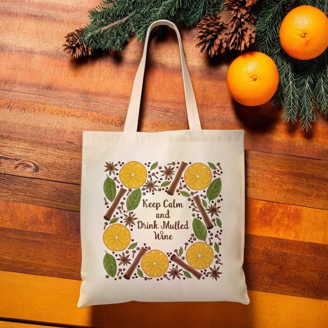 Tote Bag Vin chaud de Noël épicé (Christmas mulled wine spicy tote bag)