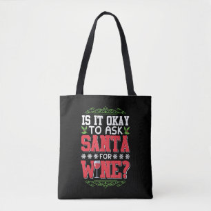 Tote Bag Vin de Noël vin rouge