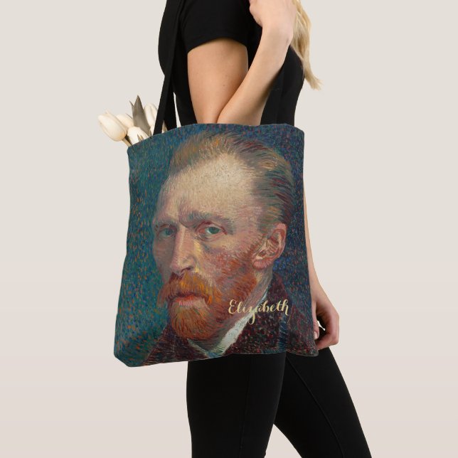 Tote Bag Vincent Van Gogh Autoportrait Art Monogramme (De près)