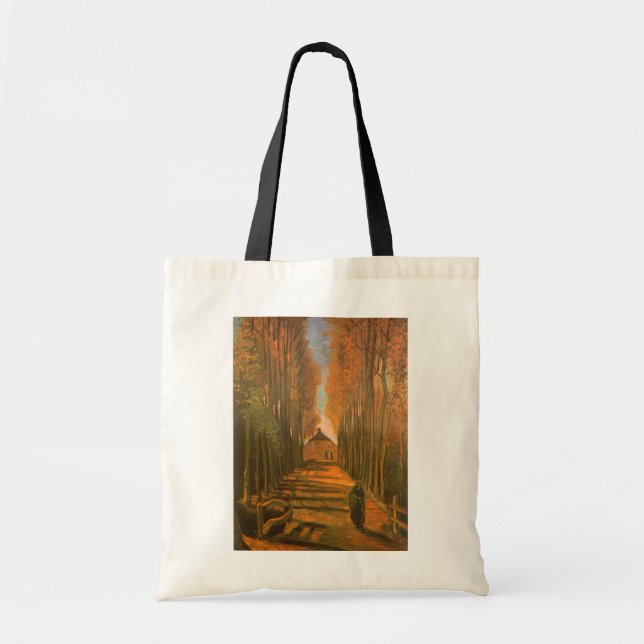 Tote Bag Vincent van Gogh - Avenue des peupliers à l'automn (Devant)