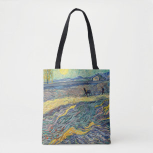 Tote Bag Vincent van Gogh - Champ avec des agriculteurs lab