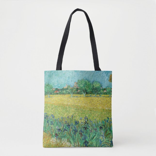 Tote Bag Vincent van Gogh - Champ avec Iris près d'Arles (Devant)