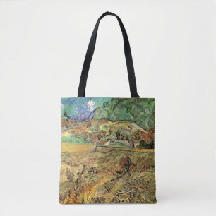 Tote Bag Vincent van Gogh - Fermé champs de blé avec paysan