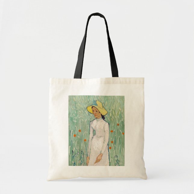 Tote Bag Vincent van Gogh - Fille en blanc (Devant)