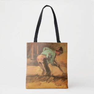 Tote Bag Vincent van Gogh - Homme penché avec un bâton ou u