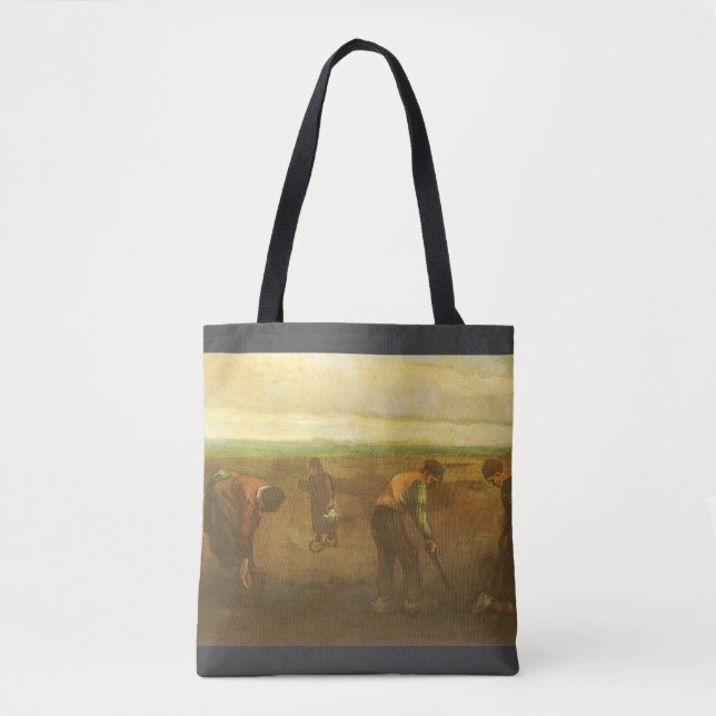 Tote Bag Vincent van Gogh - Les paysans plantent des pommes (Devant)