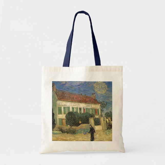 Tote Bag Vincent van Gogh - Maison Blanche à la nuit (Devant)
