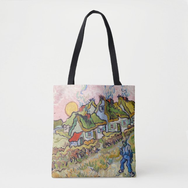 Tote Bag Vincent van Gogh - Maisons et figure (Devant)