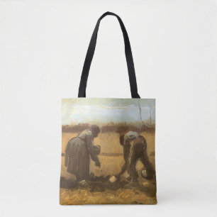 Tote Bag Vincent van Gogh - Paysans plantant des pommes de 