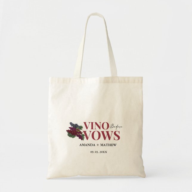 Tote Bag Vino avant les voeux WIne Dégustation de la douche (Devant)