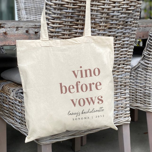 Tote Bag Vino Before Vows Fête de Fiançailles en Pays Vitic (Créateur téléchargé)
