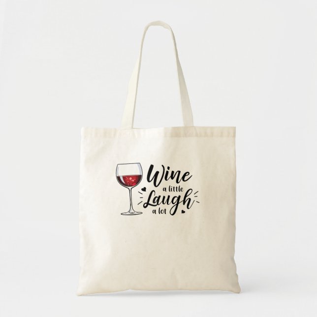 Tote Bag Vins Un Peu Rire Un Beaucoup Drôle Vins Amateurs C (Devant)