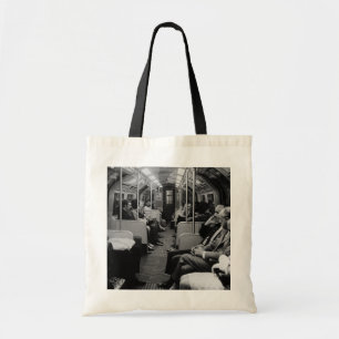 Tote Bag Vintage Angleterre Londres train intérieur