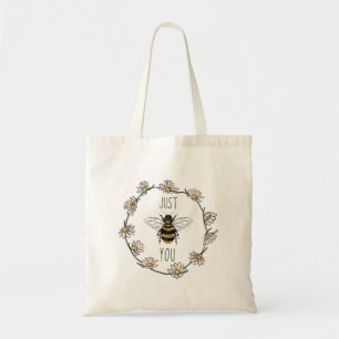 Tote Bag Vintage Bee Flower Daisy Citation Soyez vous
