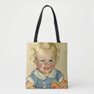 Tote Bag Vintage Blonde Scandinave bébé garçon ou fille