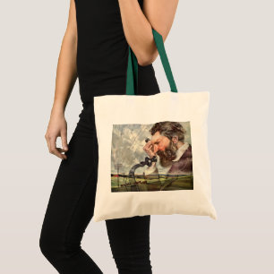 Tote Bag Vintage Business, Alexander Graham Bell Téléphone