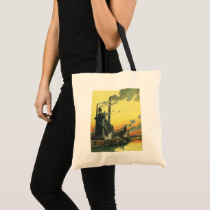 Tote Bag Vintage Business Factory, Fabrication sur un quai