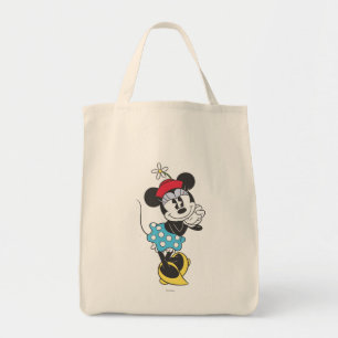 Tote Bag Vintage classique Minnie Souris Retro Flower Casqu