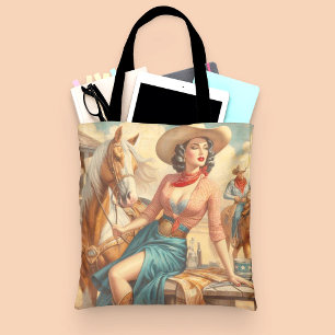 Tote Bag Vintage Cowgirl