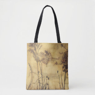 Tote Bag Vintage Fairy Tale, Fairy's Tightrope par Rackham