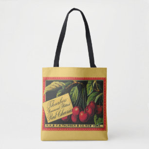 Tote Bag Vintage Fruit Crate Étiquette Art, Thurber Cherrie