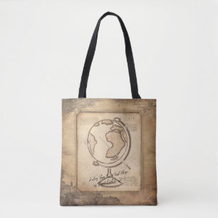 Tote Bag Vintage Globe. Géographie et histoire Cadeau de l'
