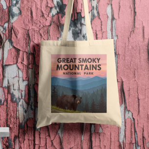 Tote Bag Vintage Great Smoky Mountains Park