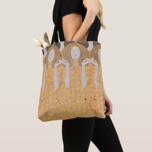 Tote Bag Vintage Gustav Klimt Art Nouveau Floral Doré