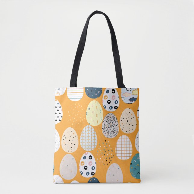 Tote Bag Vintage Happy Easter Scandinavian Design (Devant)