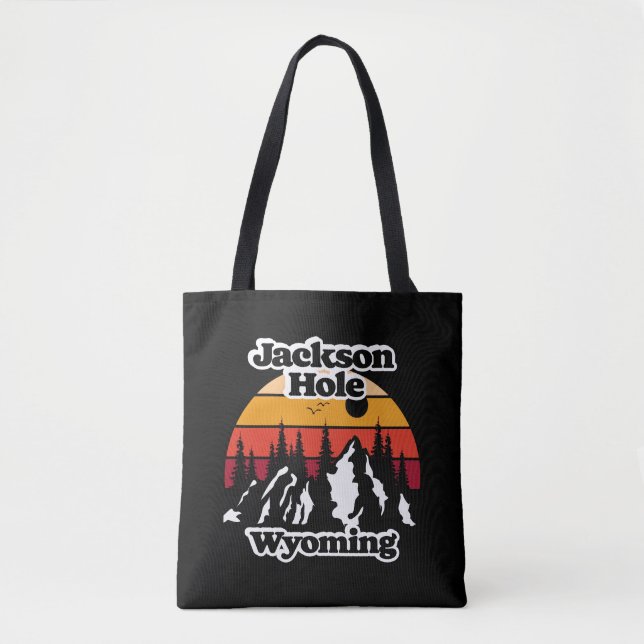 Tote Bag Vintage Jackson Hole Wyoming (Devant)