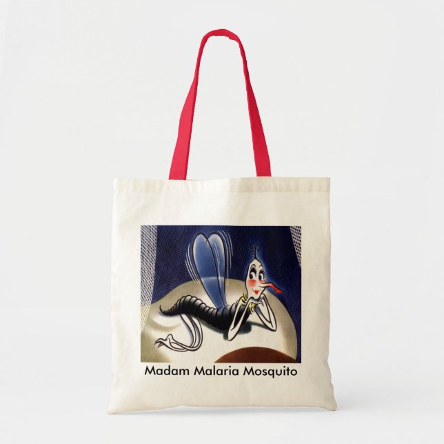 Tote Bag Vintage Madame Malaria Mosquito (Devant)