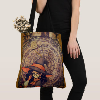 Tote Bag Vintage Magic Circle Grimoire Halloween