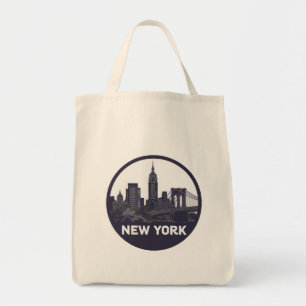 Tote Bag Vintage New York Skyline