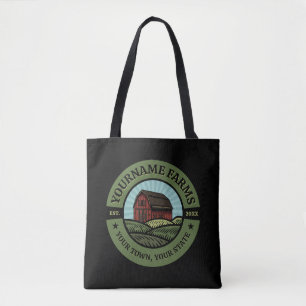Tote Bag Vintage NOM AJOUT DE L'Étanche Campagne Agricole