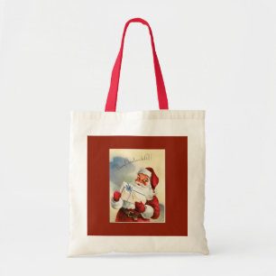 Tote Bag Vintage Père Noël Joyeux Noël à tous