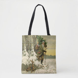 Tote Bag Vintage Père Noël Noël Victorien