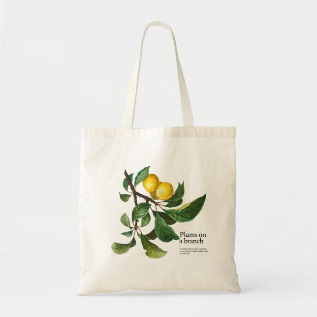 Tote Bag Vintage Plums (Devant)
