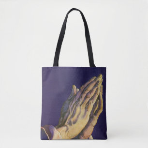 Tote Bag Vintage prière des mains avec l'étoile de Bethléem
