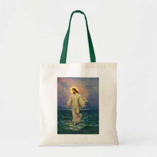 Tote Bag Vintage Religion, Jésus-Christ marche sur l'eau