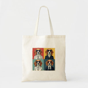 Tote Bag Vintage Rerto Beagle Chien les années 70 Style Lun