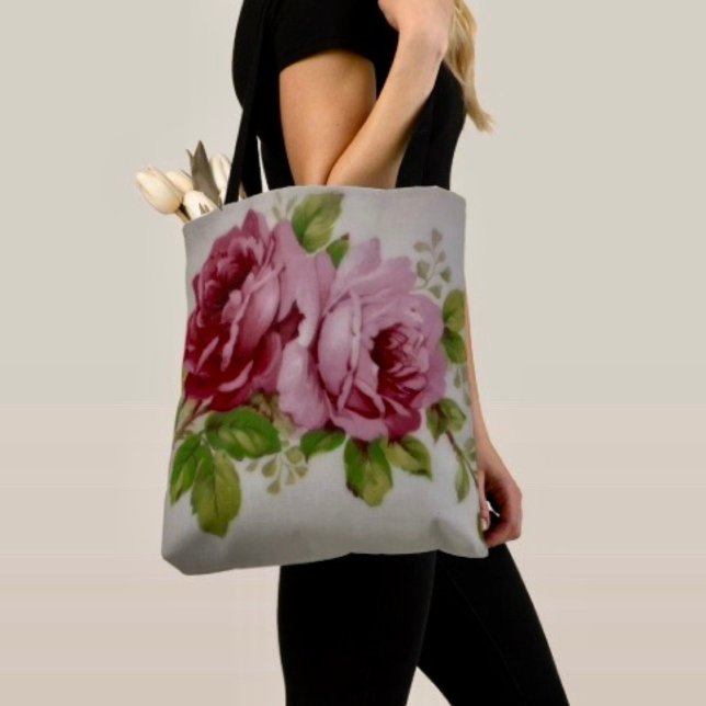 Tote Bag Vintage Rose Elegance  (Créateur téléchargé)