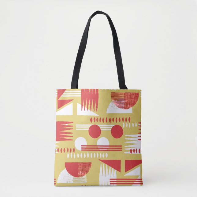 Tote Bag vintage sans fumée abstrait style moderne géométri (Devant)