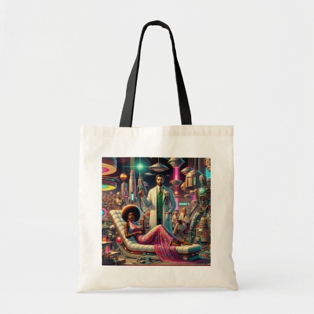Tote Bag Vintage Sci-Fi Aliens (Devant)