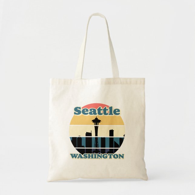 Tote Bag Vintage Seattle Washington (Devant)